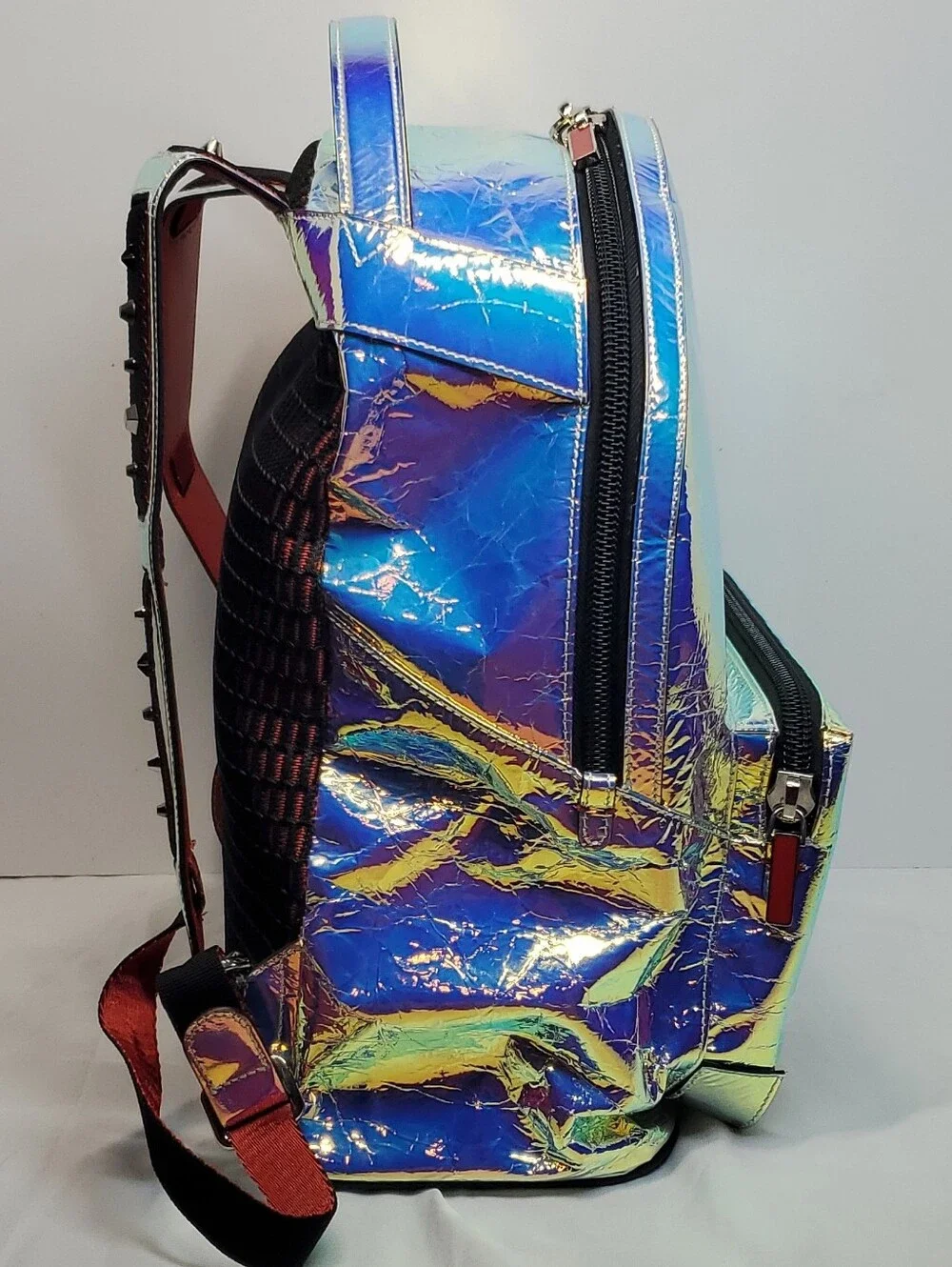 Authentic Christian Louboutin Iridescent Holographic Backpack